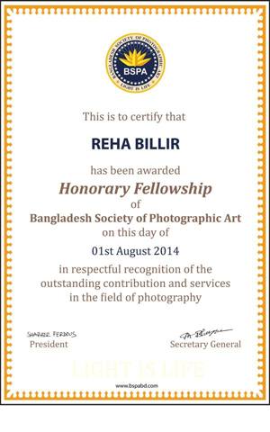 REHA BİLİR'E BANGLADEŞ'TEN "ONURSAL ÜYE - Hon. FBSPA" UNVANI